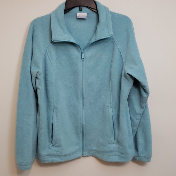 Women's Columbia Large Light Blue Fleece - Picture 1 of 4